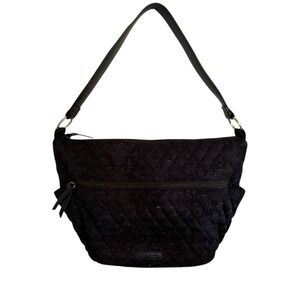Vera Bradley Black Sparkle Shoulder Bag Purse VBE19